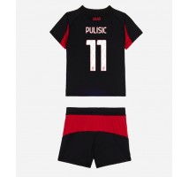 AC Milan Christian Pulisic #11 Koszulka Podstawowa dzieci 2025-26 Krótki Rękaw (+ krótkie spodenki)